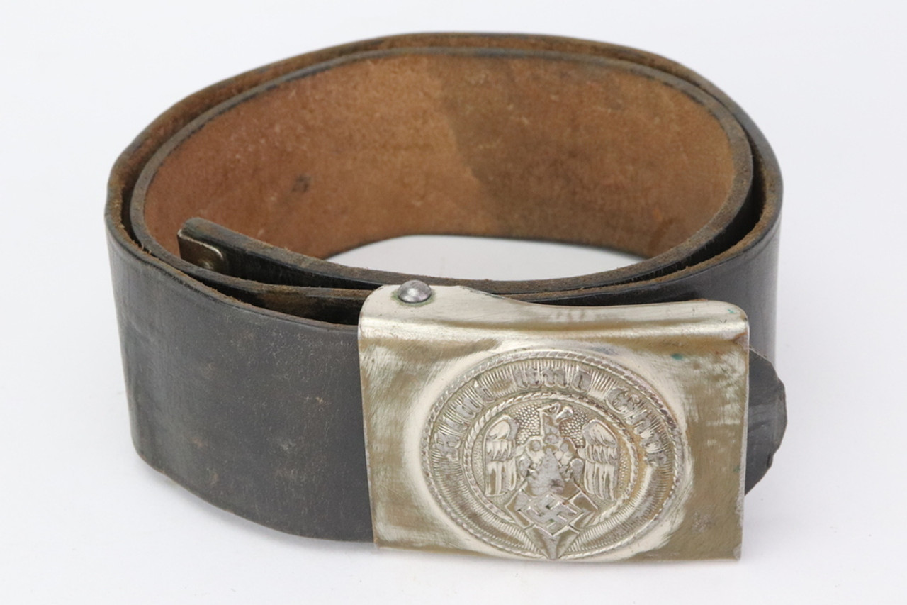 SOLD - RZM Hitler Youth Belt Buckle with Leather Belt