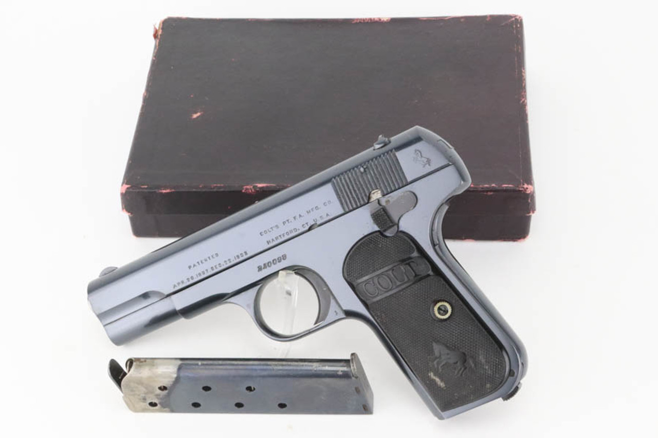 SOLD - Minty, Boxed Colt Model 1903 Pocket Hammerless - 1917 Mfg