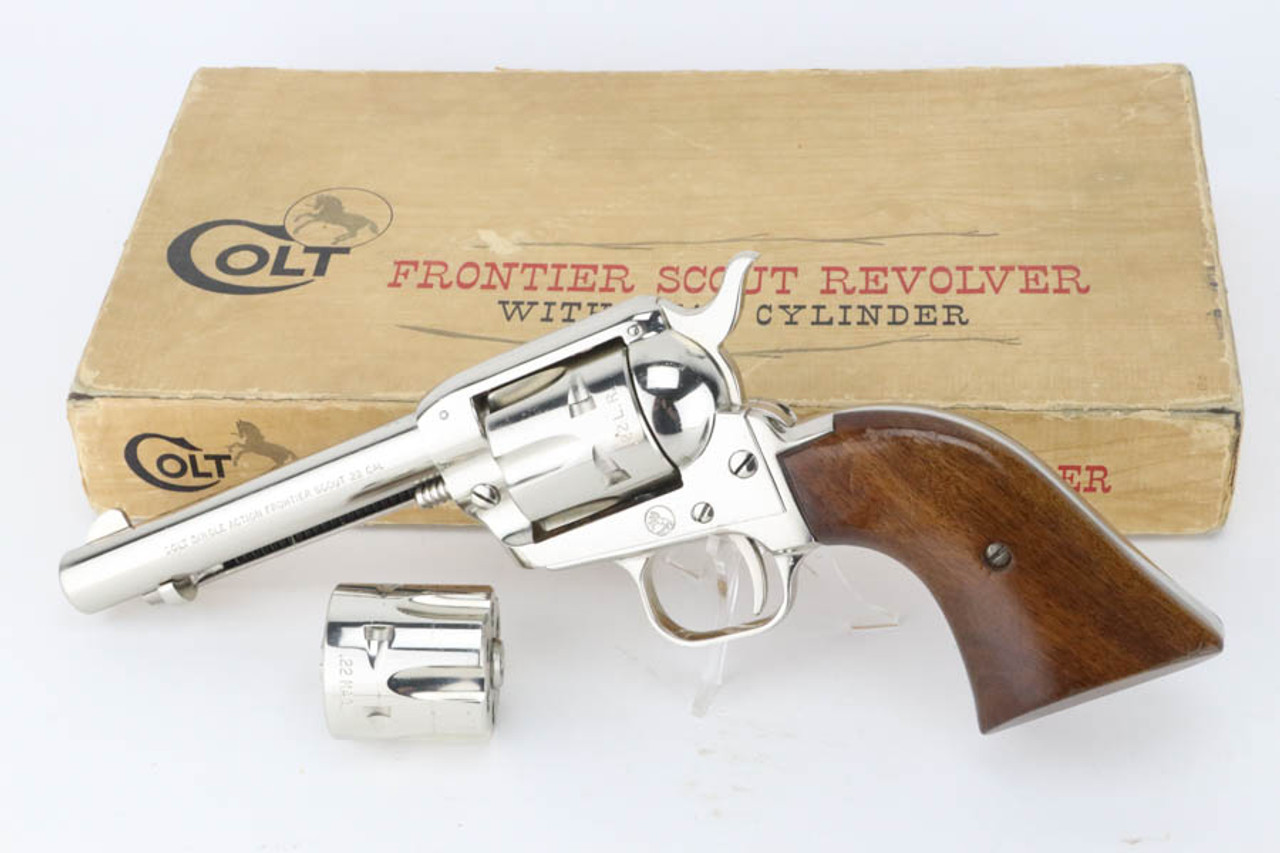 SOLD - Boxed, Nickel Colt Frontier Scout - .22 LR / .22 Magnum