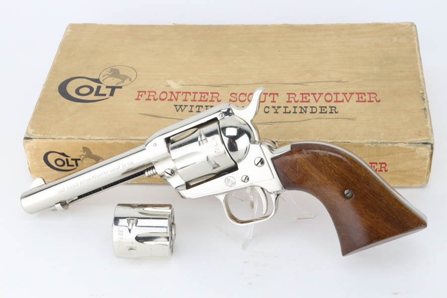 Boxed, Nickel Colt Frontier Scout - .22 LR / .22 Magnum - photo 1 of 16