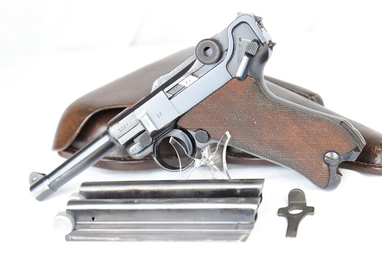 1939 Mauser Luger Rig - Two Matching Mags - 1