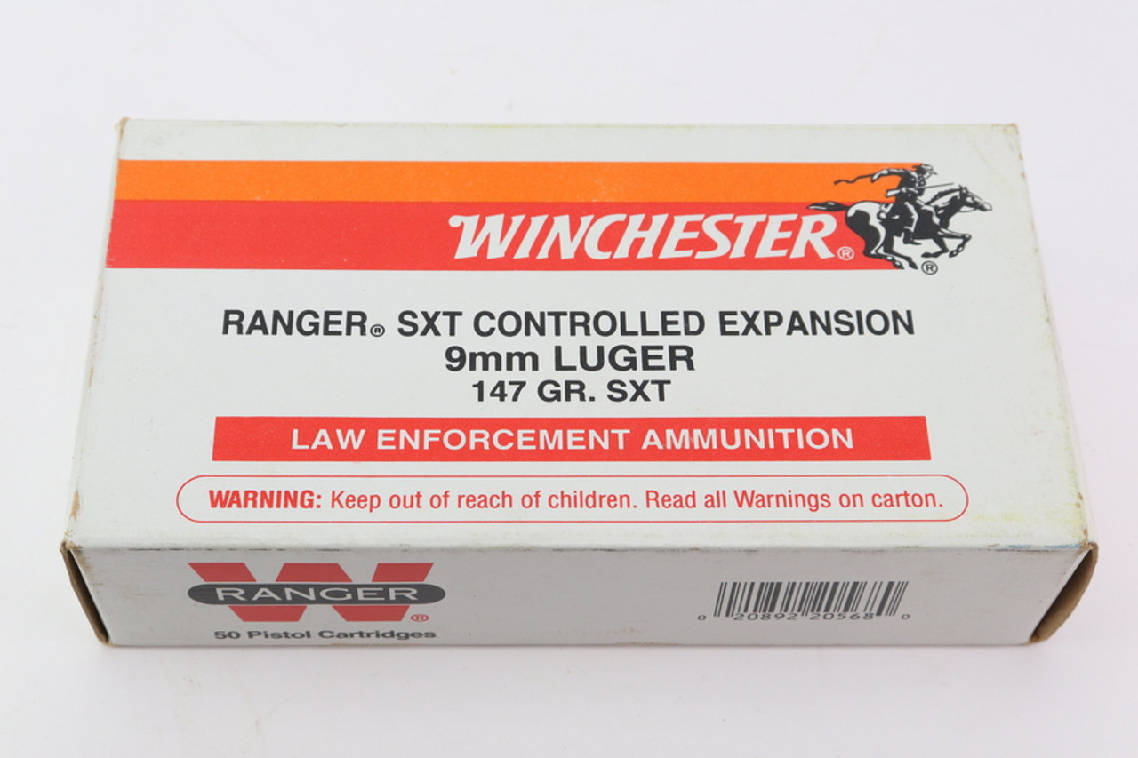 Winchester Ranger SXT Controlled Expansion 9mm Luger 147gr Hollowpoint - 50 Count