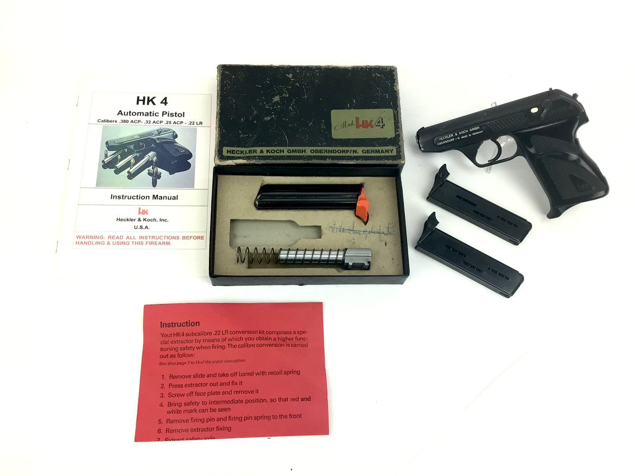 SOLD - H&K Model 4 With Conversion Kit - Mfg 1974