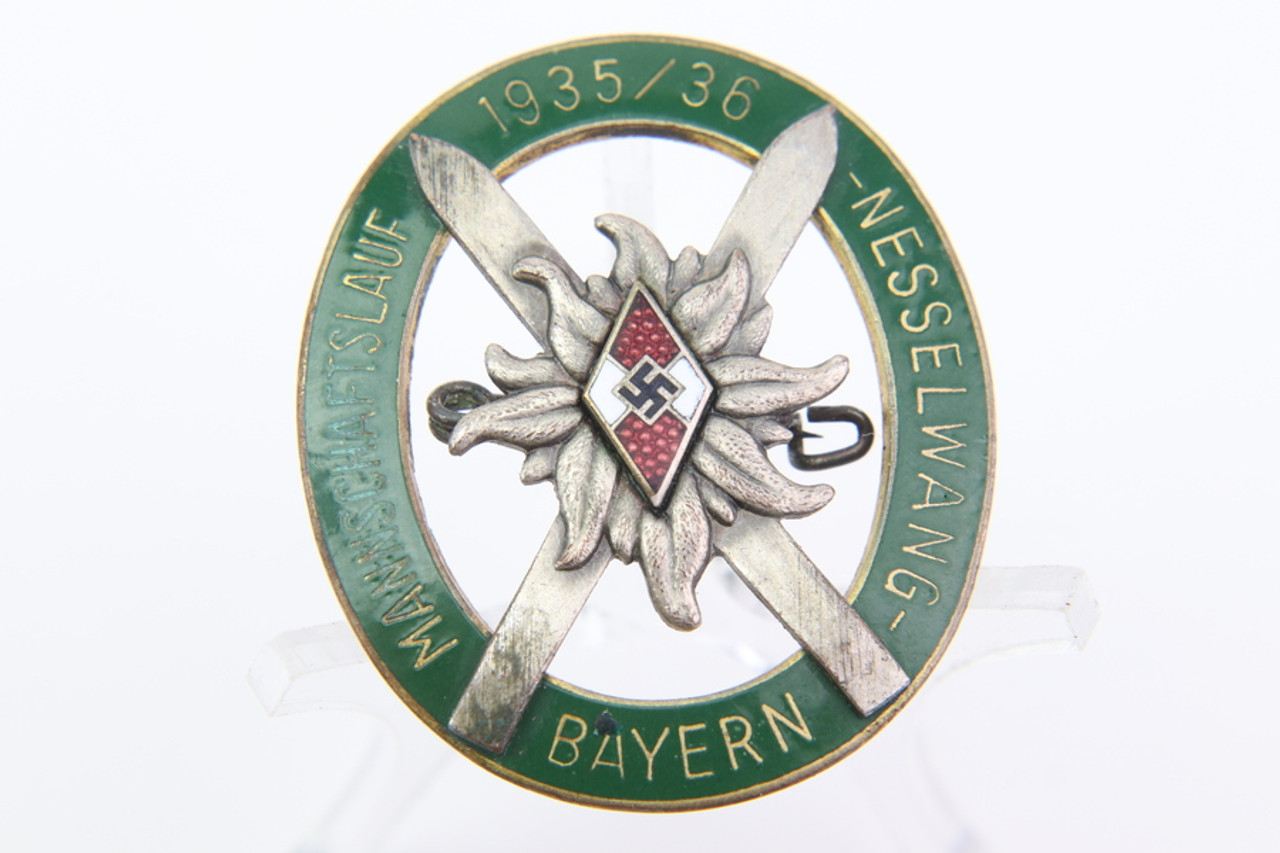 SOLD - Hitler Youth Ski Competition Badge 1935-36