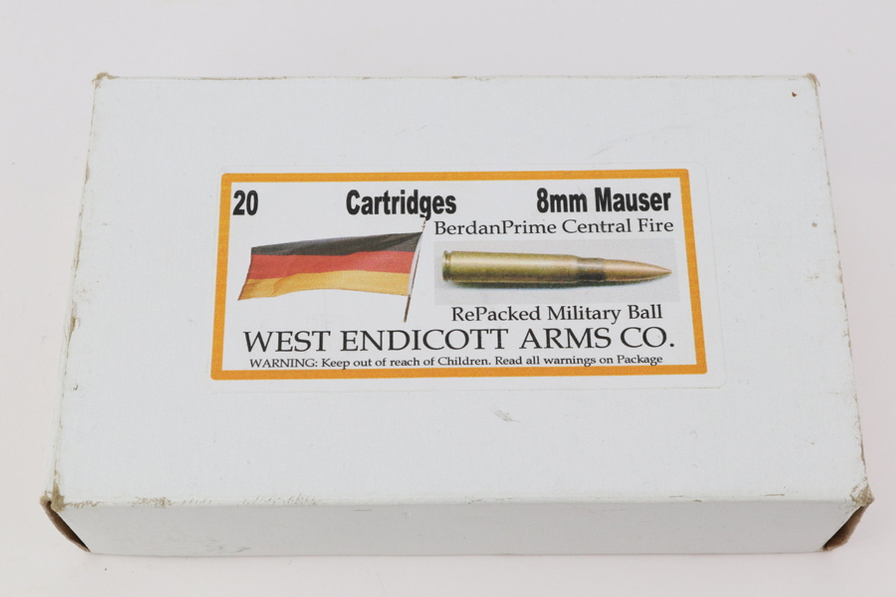 West Endicott Arms 8mm Mauser- 20 Rounds