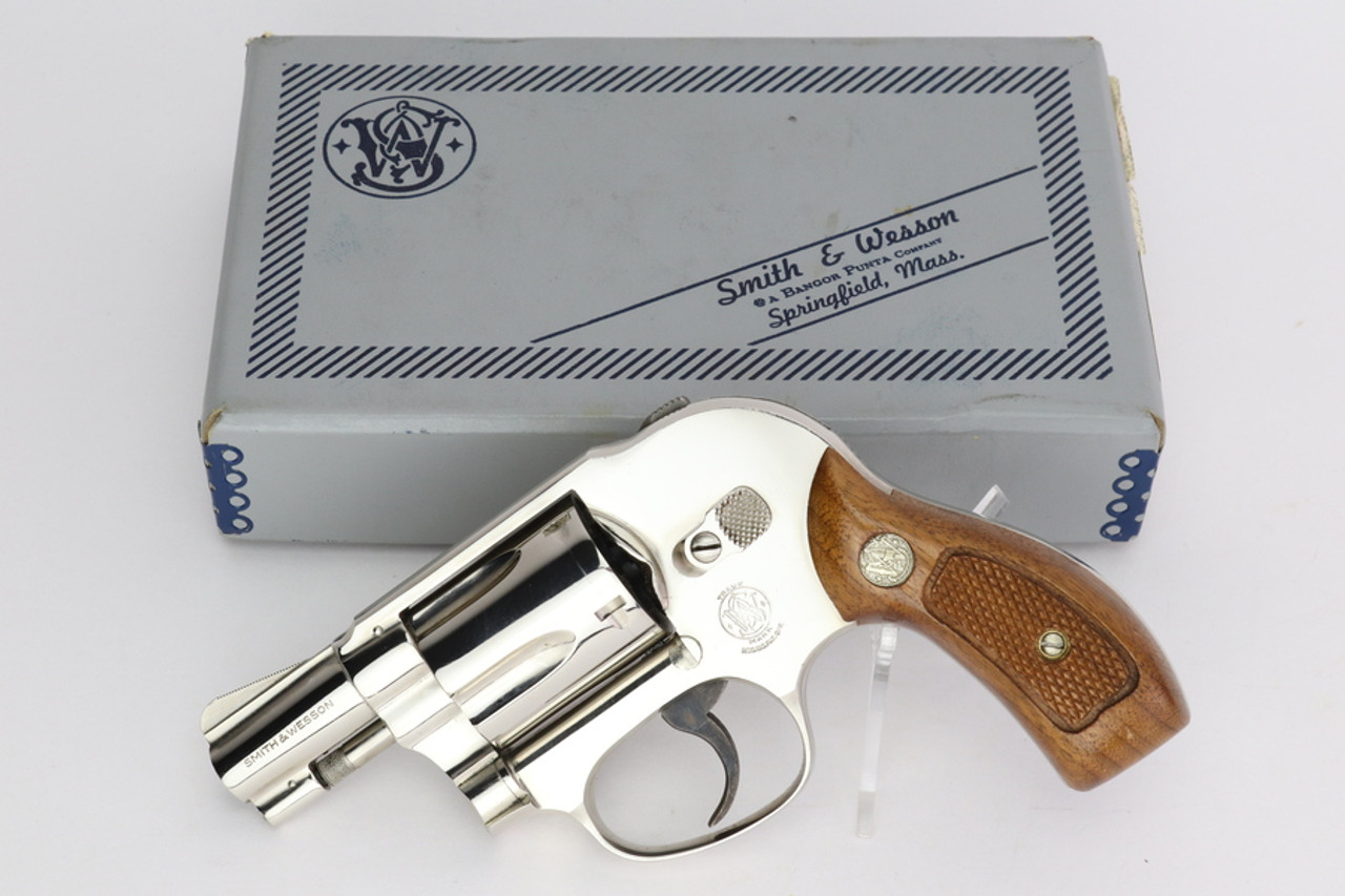 SOLD - ANIB, Nickeled S&W Model 49 Revolver - 1973 Mfg
