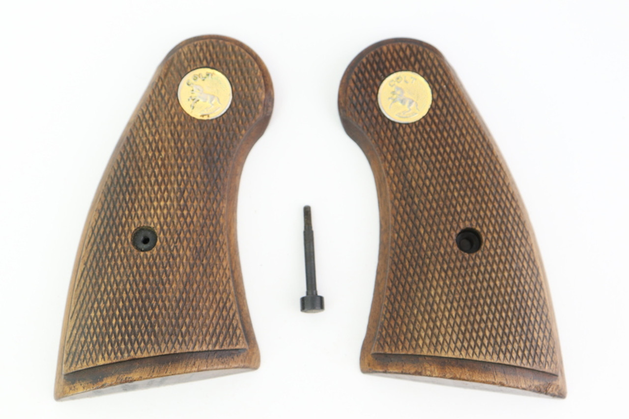 Wooden Colt Revolver Grips - Small Size