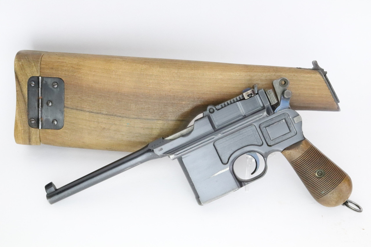 SOLD - WWI Military Mauser C96 Broomhandle Rig - Matching Stock