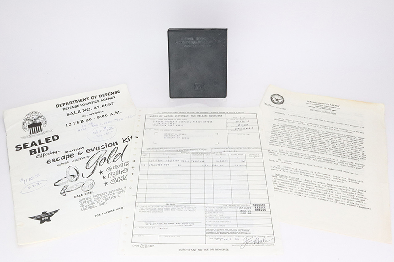 SOLD - Rare, Sealed U.S. Navy Escape and Evasion Barter Kit - Atlantic Theater