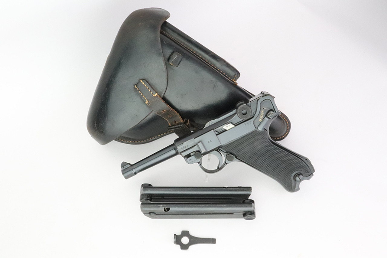 SOLD - Beautiful 1942 Black Widow Mauser Luger Rig - BYF 42