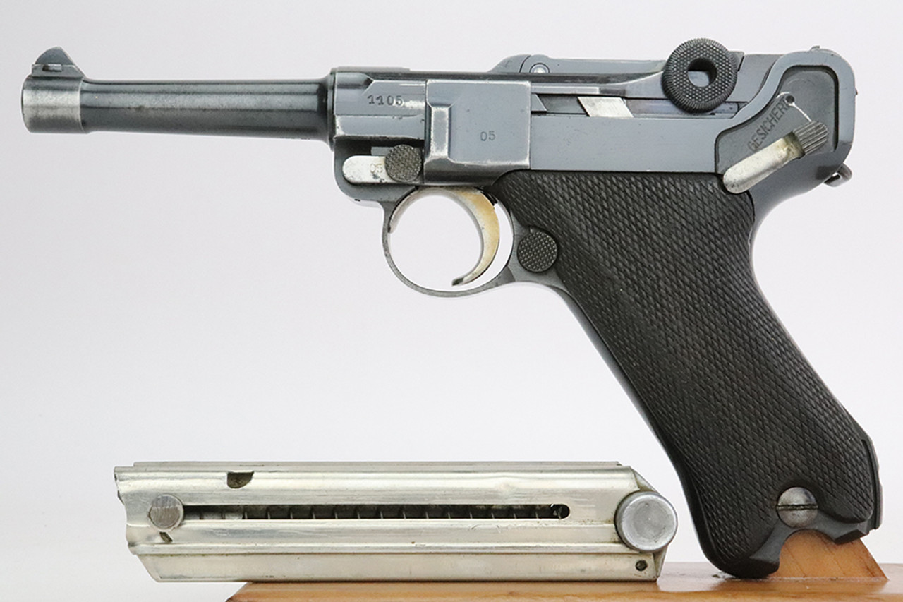 Rare 1936 "S Code" Krieghoff Luger - Two Matching Magazines
