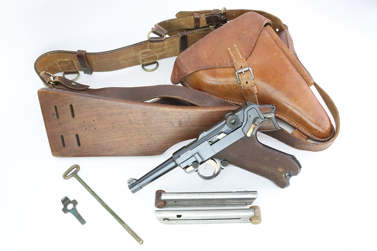 Scarce, Complete Finnish DWM M/23 Luger Rig Grouping