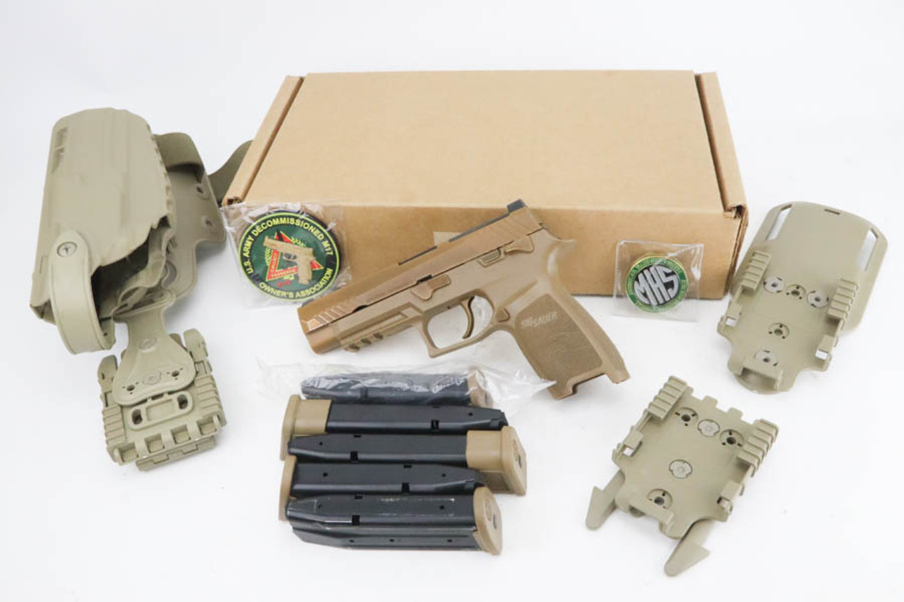 Excellent Sig Sauer M17 Surplus w/ FOIA Letter & Safariland Holster