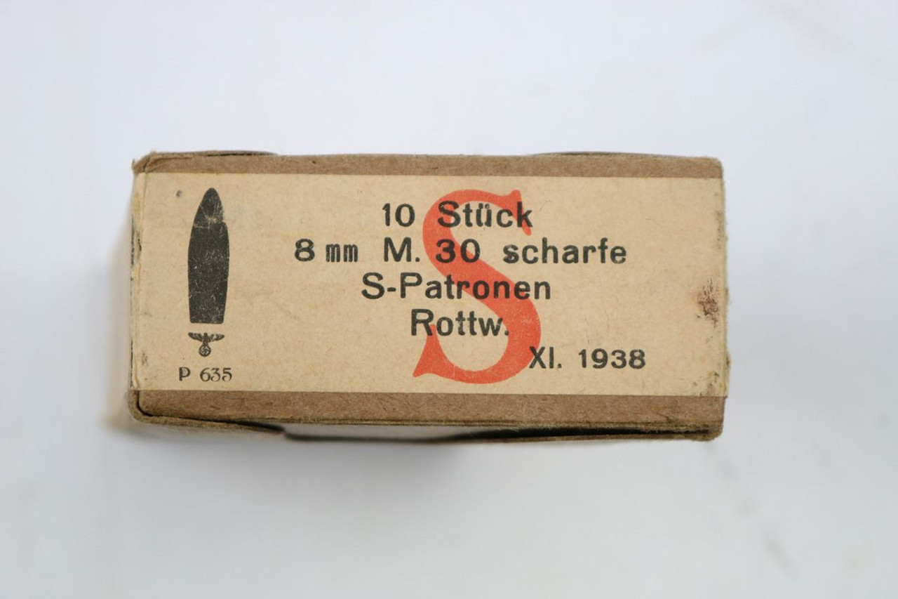 1938 8mm M. 30 Mannlicher Ammo - 1
