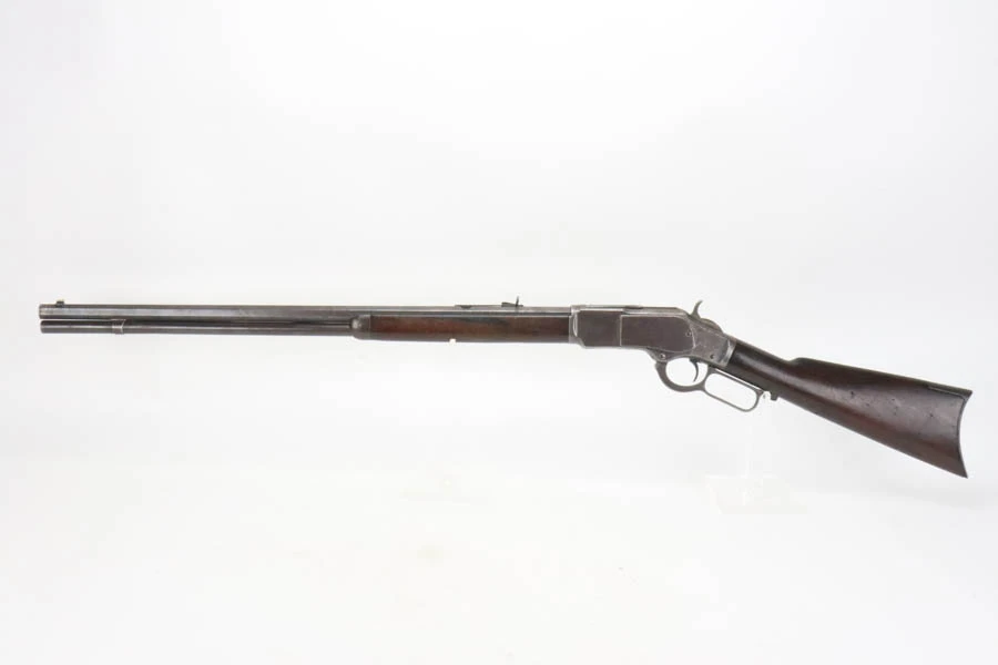 1889 Winchester Model 1873 octagon barrel rifle - left side full view