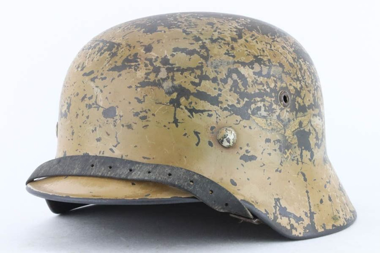 Rare Double Decal Tropical Luftwaffe Helmet