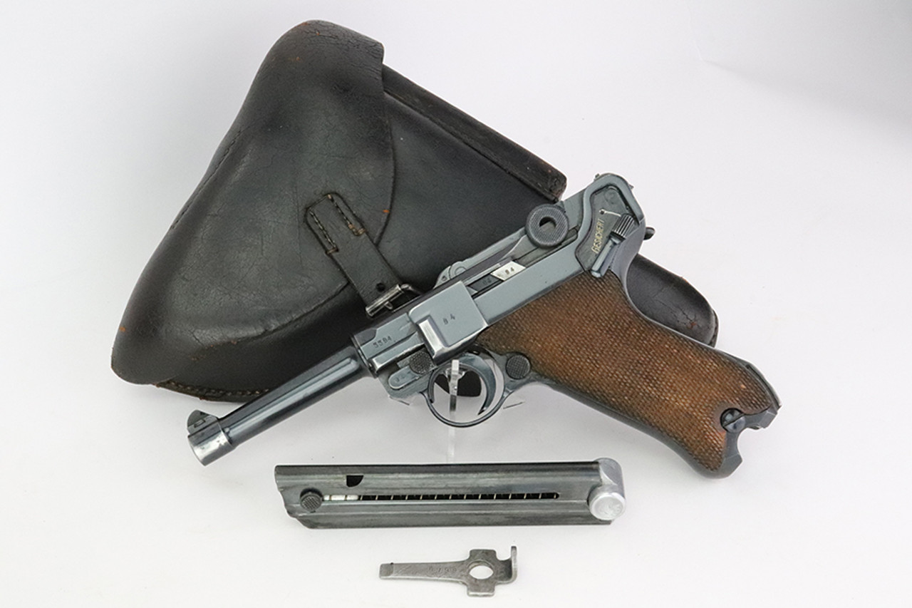 SOLD - Excellent, 2nd Variation 1937 Mauser Luger Rig - Matching Magazine