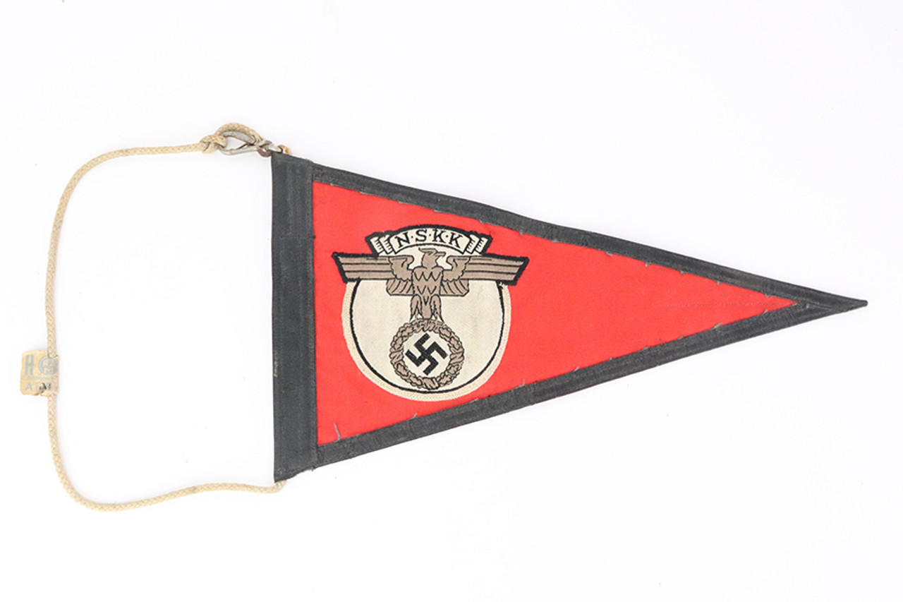 SOLD - NSKK Pennant with Very Rare RZM Paper Tag