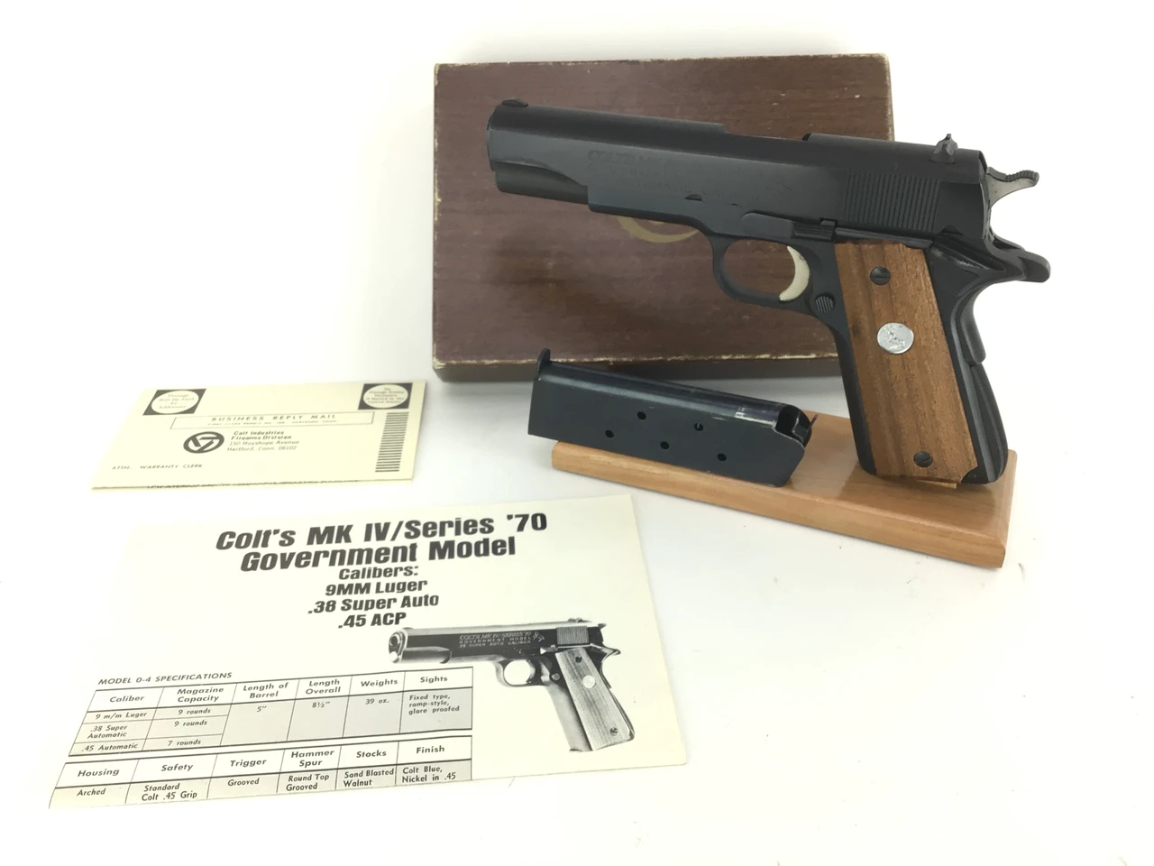 Beautiful - Colt Government Model MK IV Series 70 - Matching Box - photo 1 of 13