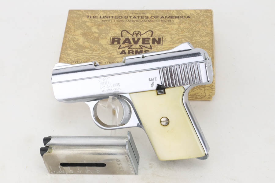 SOLD - Boxed Chrome Raven Arms MP-25 - .25 ACP