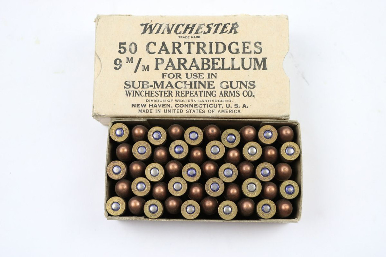 Vintage 9mm Winchester Ammo - 50 Rounds - 1