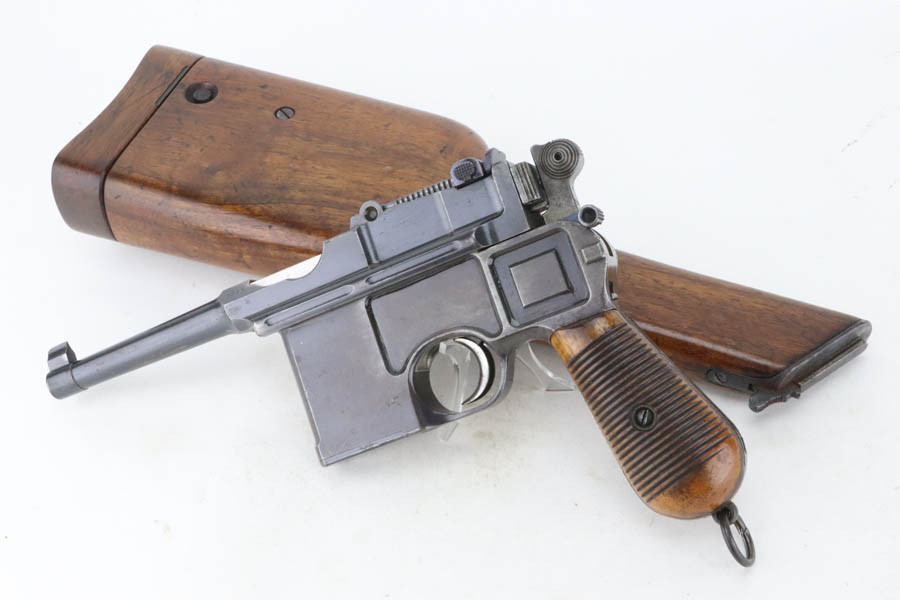 SOLD - Scarce Antique Mauser Conehammer C96 Broomhandle - Matching Stock