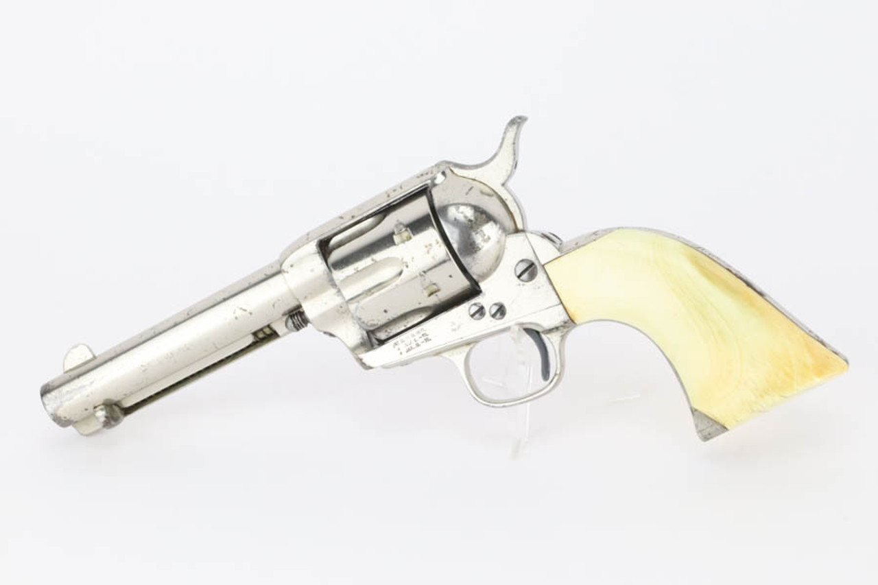 SOLD - Factory-Nickeled, First-Gen Colt Single Action Army Revolver - Ivory Grips