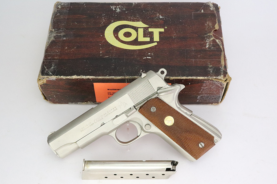 ブラウン38 SOLD - Scarce Colt Combat Commander - Satin Nickel, .38 Super