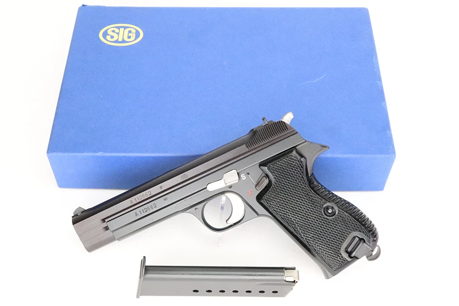 Swiss SIG P49 pistol with box - with box