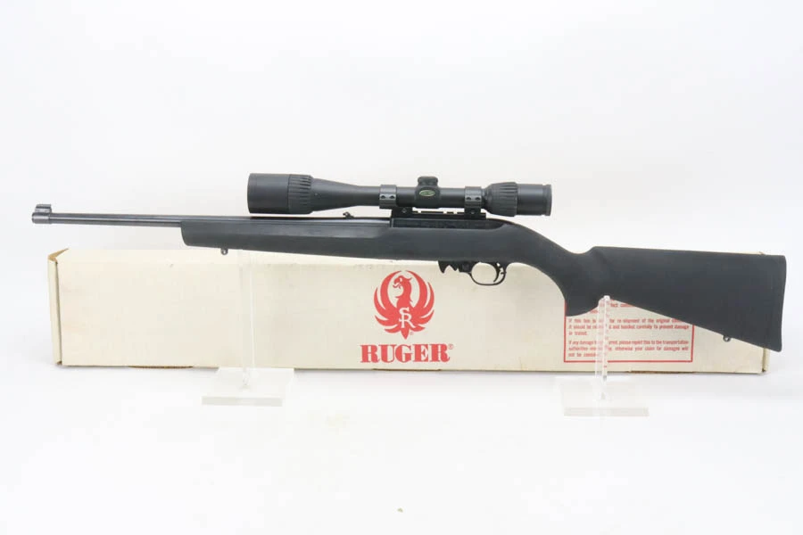 Ruger 10/22 with Hogue overmolded stock and scope - with box