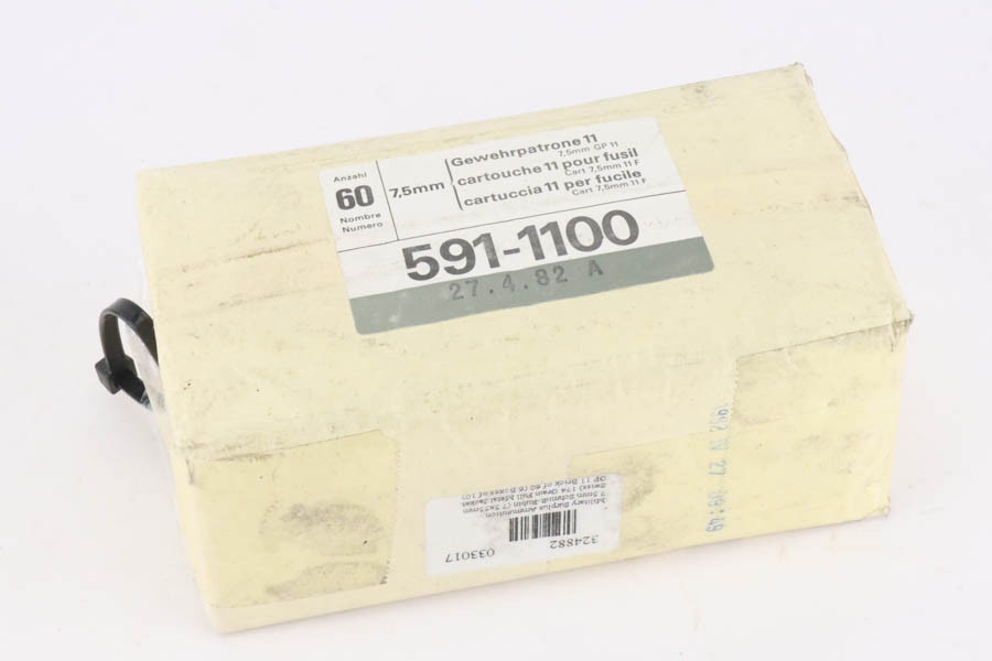 SOLD - 60 Rounds of Swiss Gewehrpatrone 11 7.5mm Ammo