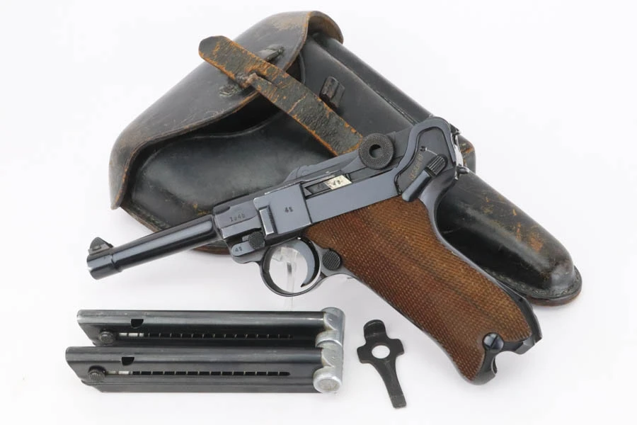 Minty, Rare 1939 Mauser Banner Police Eagle/C Luger Rig - Matching Mag & Holster - photo 1 of 22