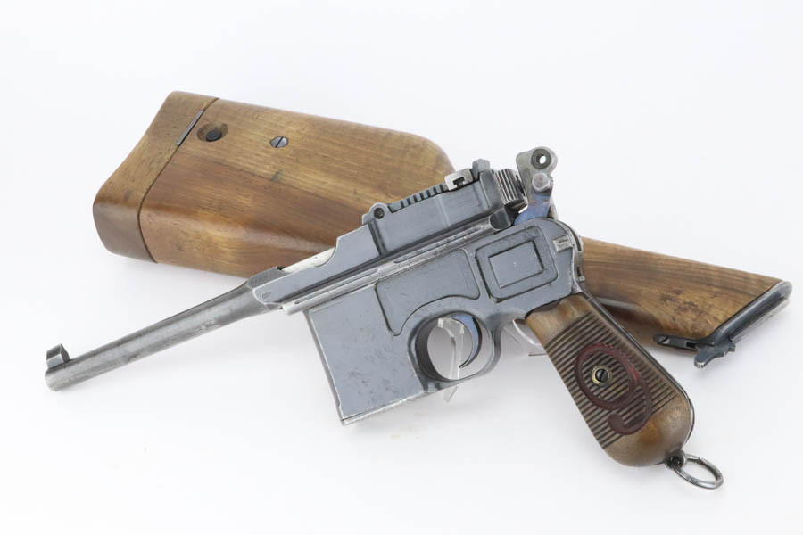 SOLD -"Red 9" Mauser C96 Broomhandle Rig - Matching Stock