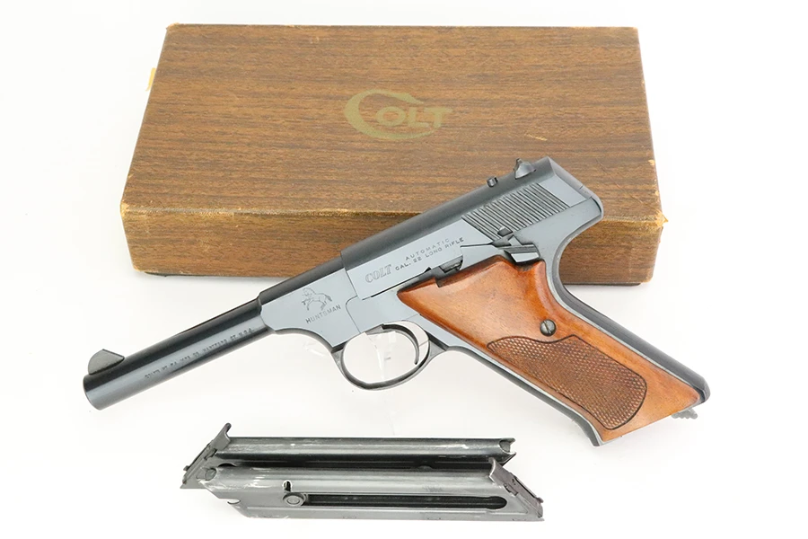 1968 Colt Huntsman .22 LR pistol with box - with box and magazines