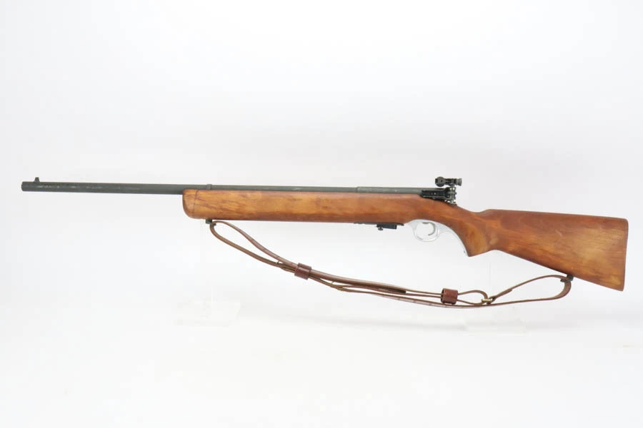 NWSC marked Mossberg Model 44US trainer rifle - left side full view with sling