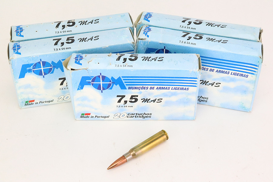 SOLD - 5 Boxes of 7.5x54 French Ammo