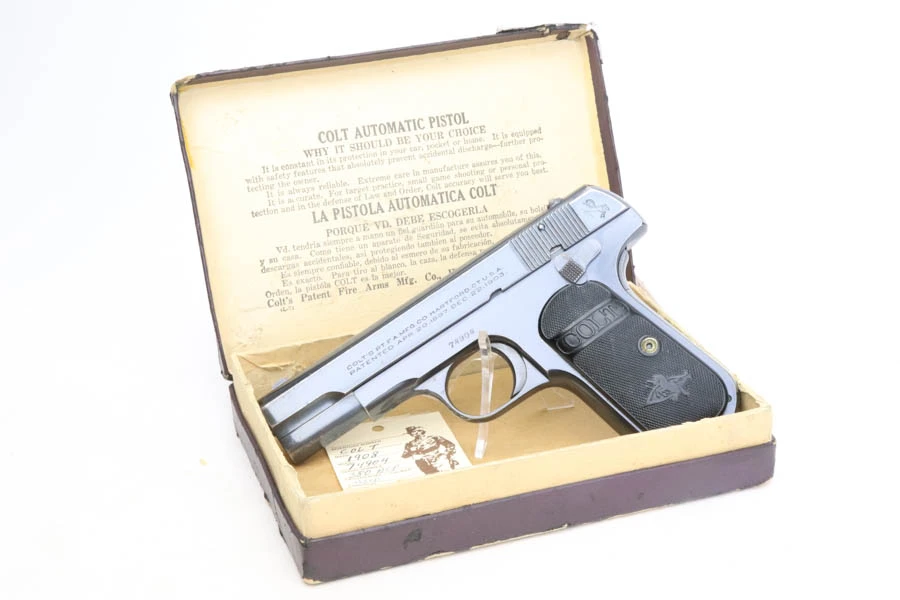 1925 Colt Model 1908 Pocket Hammerless .380 pistol with box - with box