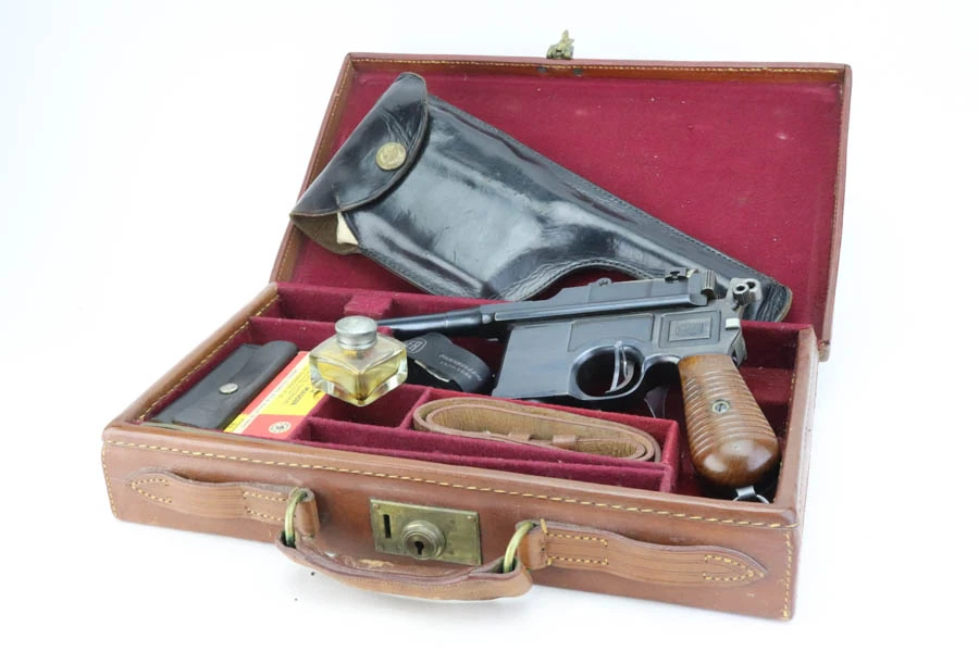 Excellent, Cased Mauser Model 1930 Broomhandle - W/ Extras - photo 1 of 32