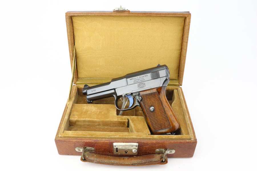 SOLD - Very Rare, Cased, Beautiful Mauser M1914 Humpback