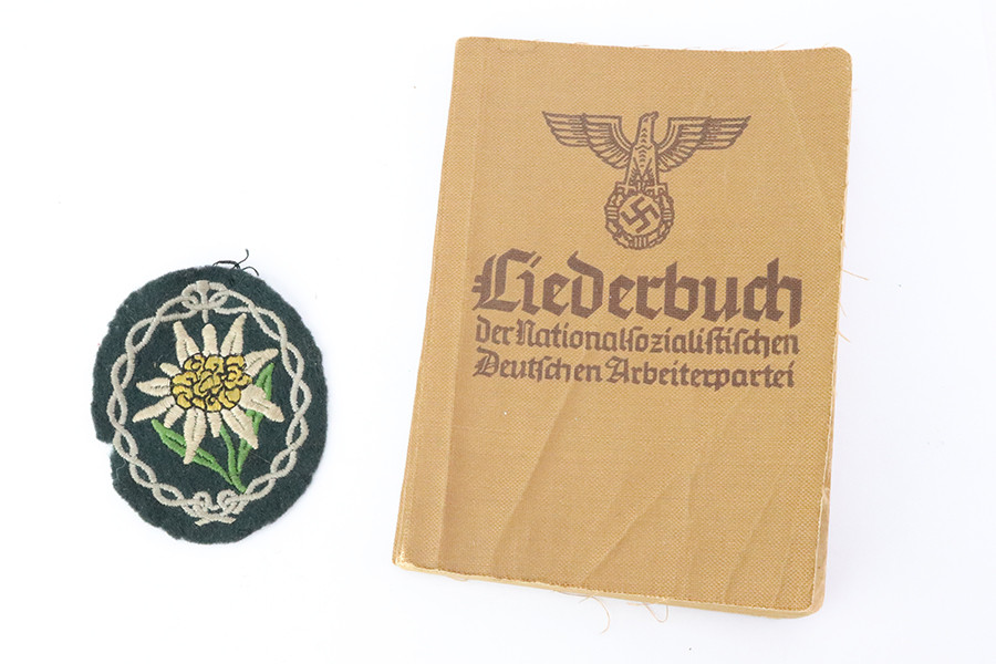 SOLD - Nazi Party Songbook and Edelweiss Patch