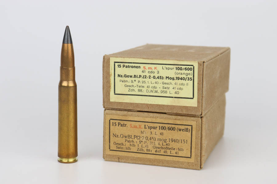 Two Boxes of WW2 8mm Mauser Armor Piercing Tracers