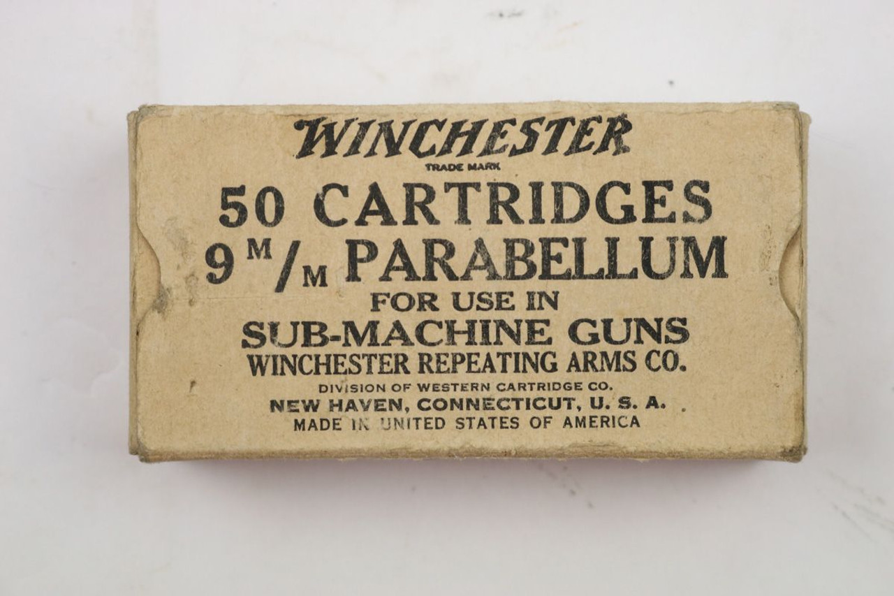 Vintage Winchester 9mm Parabellum SMG Ammo - 1