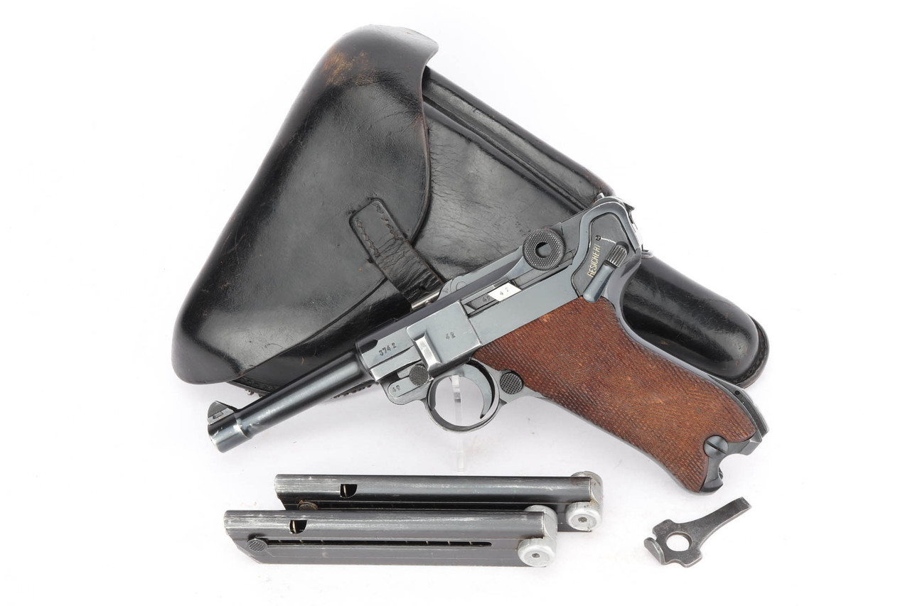 1942 Mauser Luger Rig - Two Matching Magazines