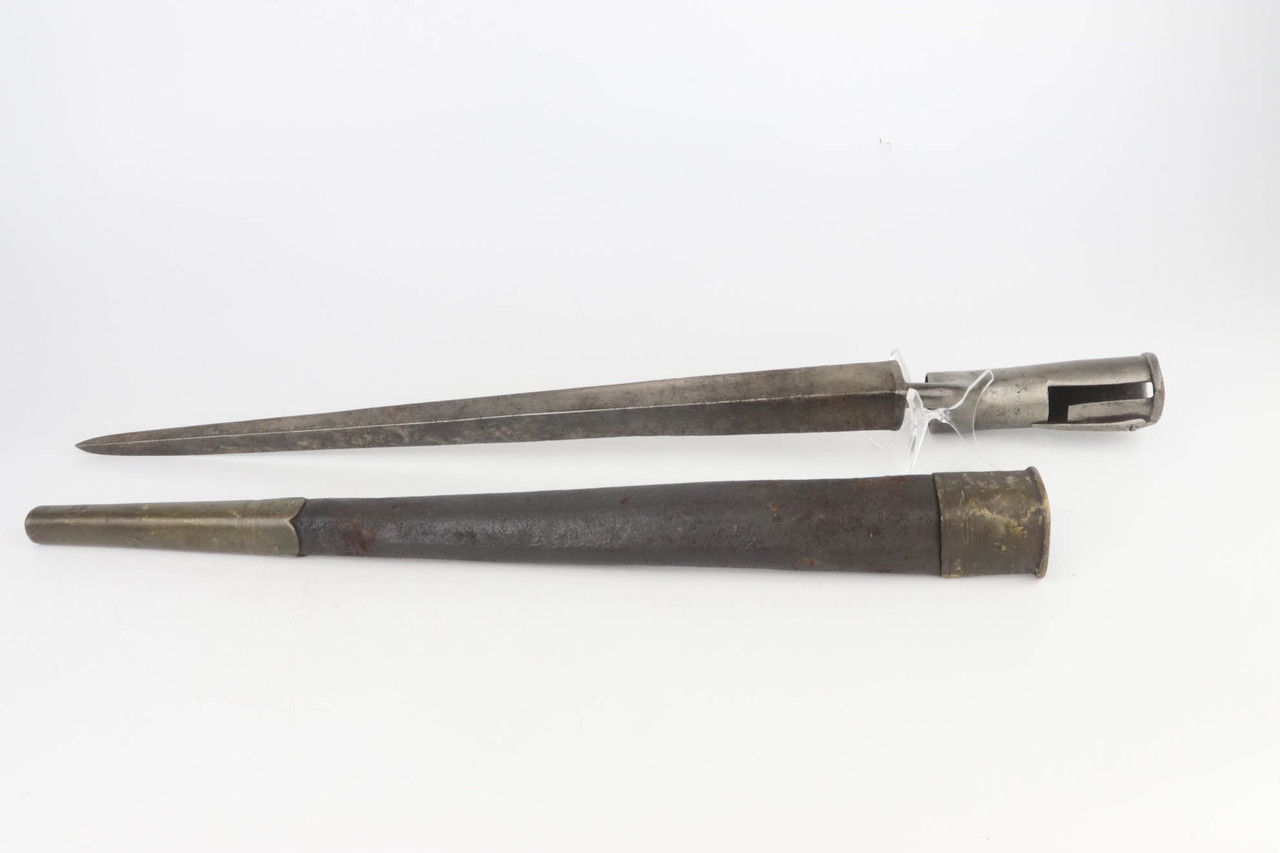 Nepalese Brown Bess Musket Bayonet with Scabbard