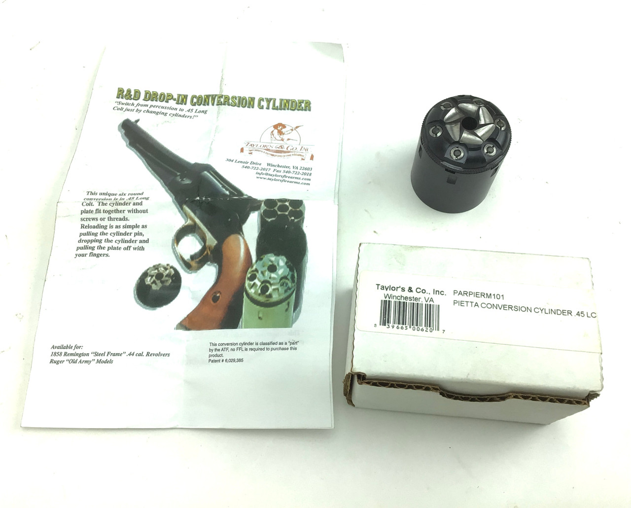 SOLD - NIB - Taylor & Company Pietta 1858 Conversion Cylinder