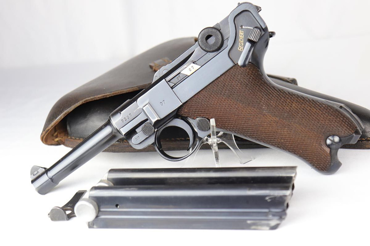 Gorgeous 1938 Mauser Luger Rig - Two Matching Magazines - 1