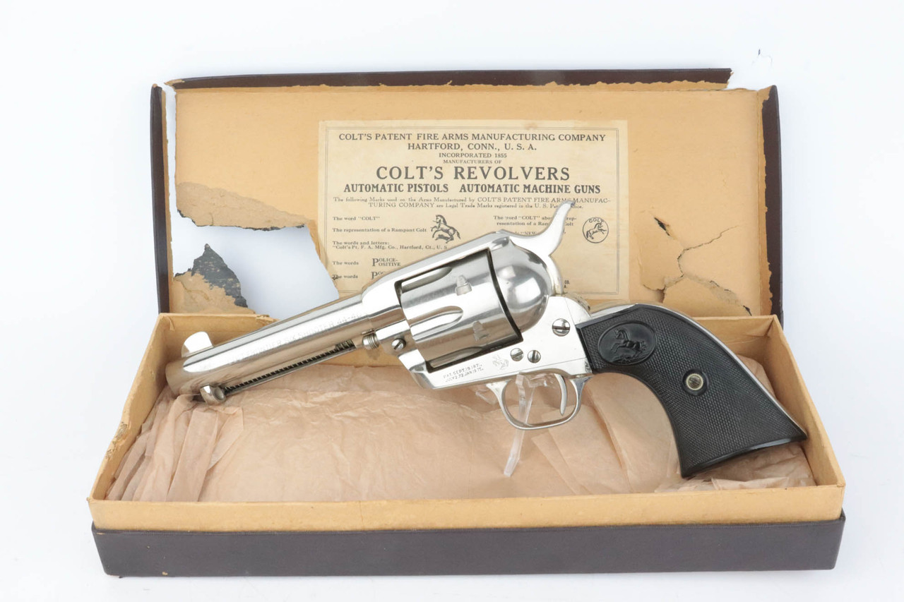 Excellent, Boxed, Factory-Nickeled Colt Frontier Six Shooter - .44-40