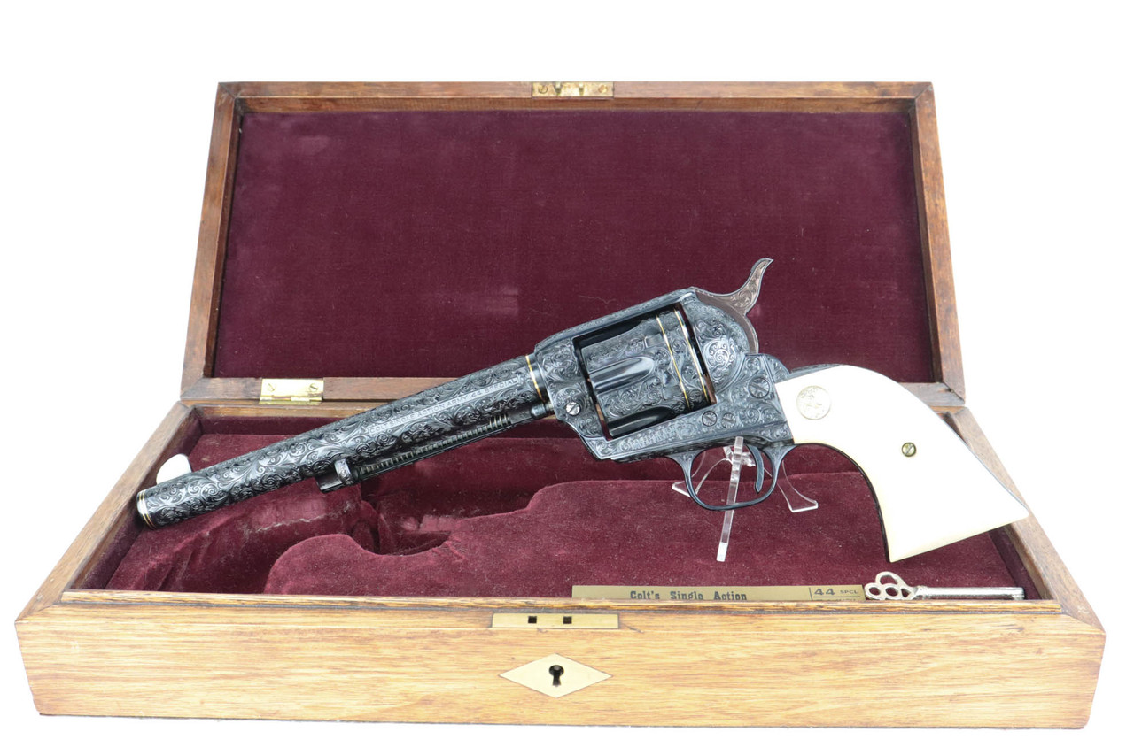 Gorgeous, Engraved 7.5" Colt Single Action Army Revolver - 2nd Gen