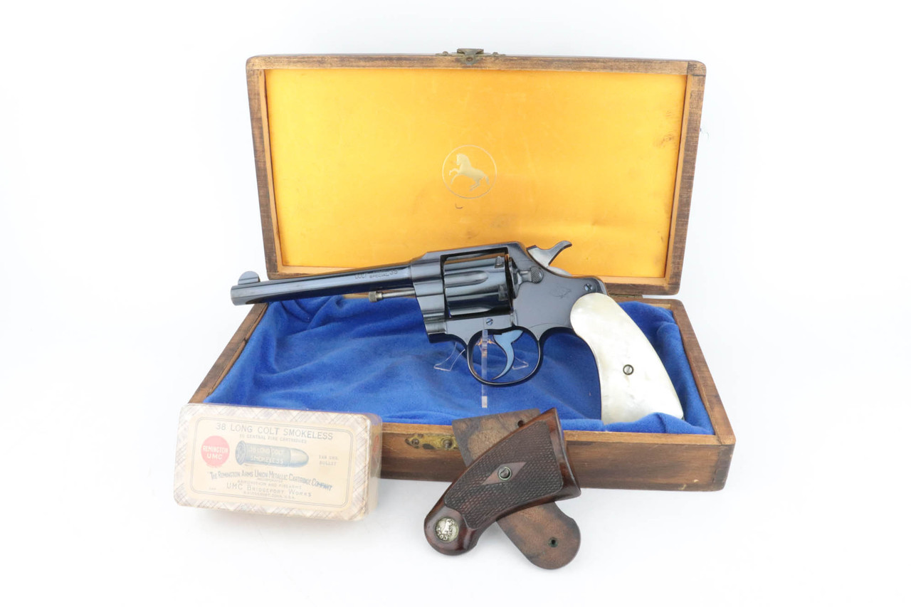First production year Colt Army Special revolver in case - in presentation case