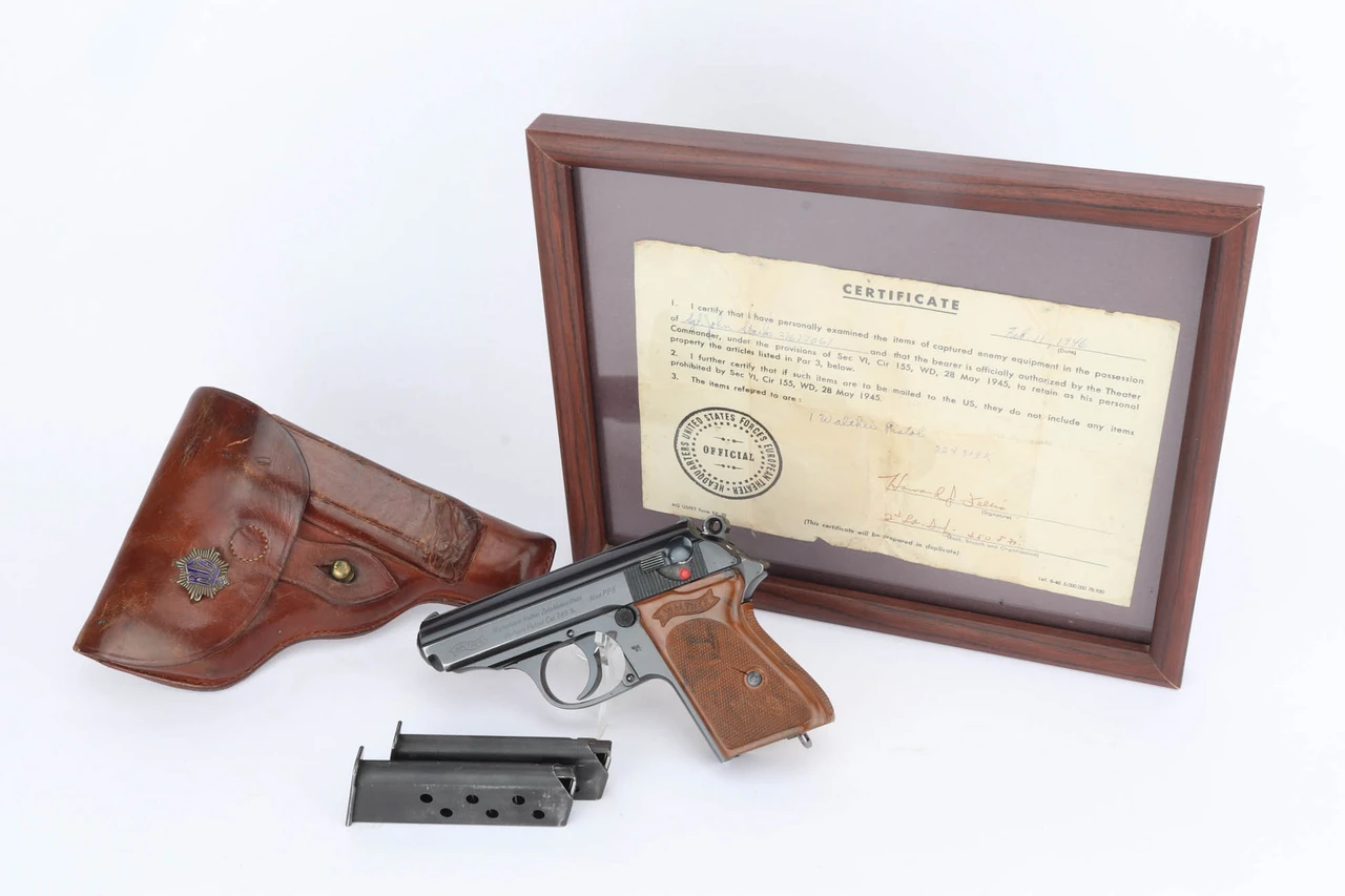 Excellent, High Polish Police Eagle/C Walther PPK Rig - W/ WW2 Capture Doc - photo 1 of 16